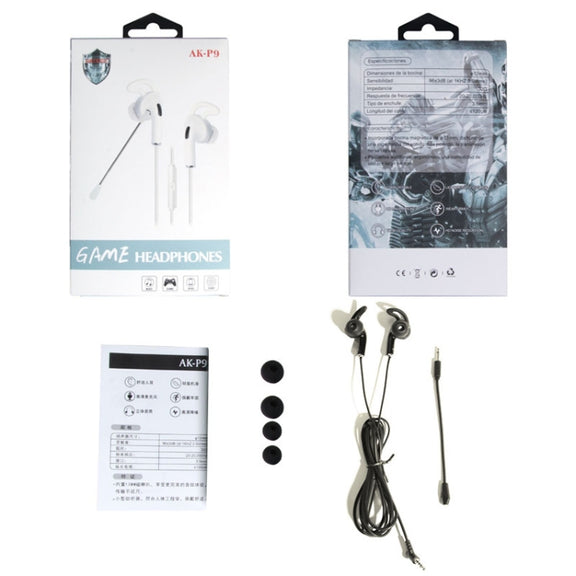 3.5mm Interface Mobile Phone Wire Control Headphones(Red)