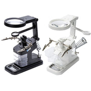 Desktop Multifunctional Chip Welding Repair Inspection Magnifying Glass with LED Light(White)