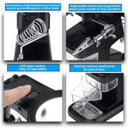 Desktop Multifunctional Chip Welding Repair Inspection Magnifying Glass with LED Light(White)
