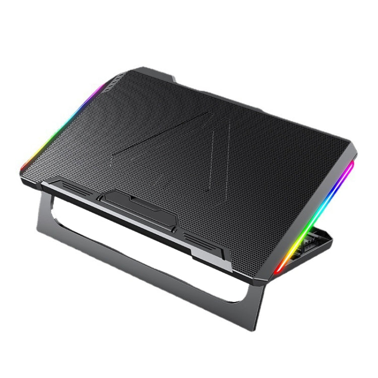 NUOXI Q9 RGB Lighting Effect Laptop Cooler(Black) - free shipping - PMC Jewellery - Order now!