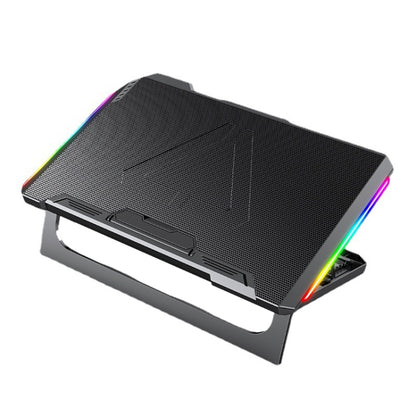 NUOXI Q9 RGB Lighting Effect Laptop Cooler(Black) - free shipping - PMC Jewellery - Order now!