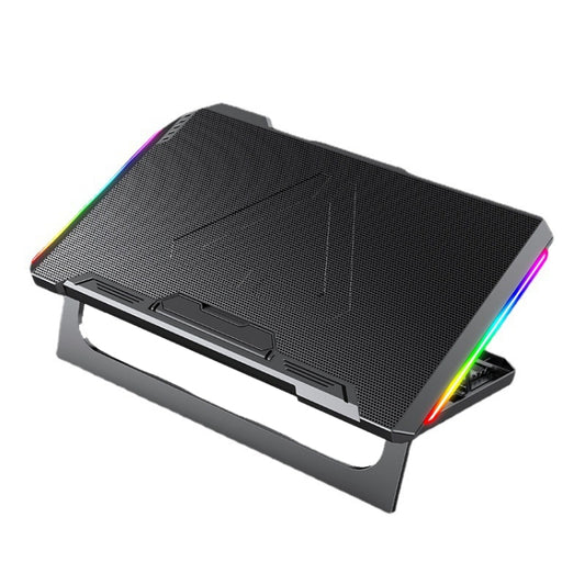 NUOXI Q9 RGB Lighting Effect Laptop Cooler(Black) - free shipping - PMC Jewellery - Order now!