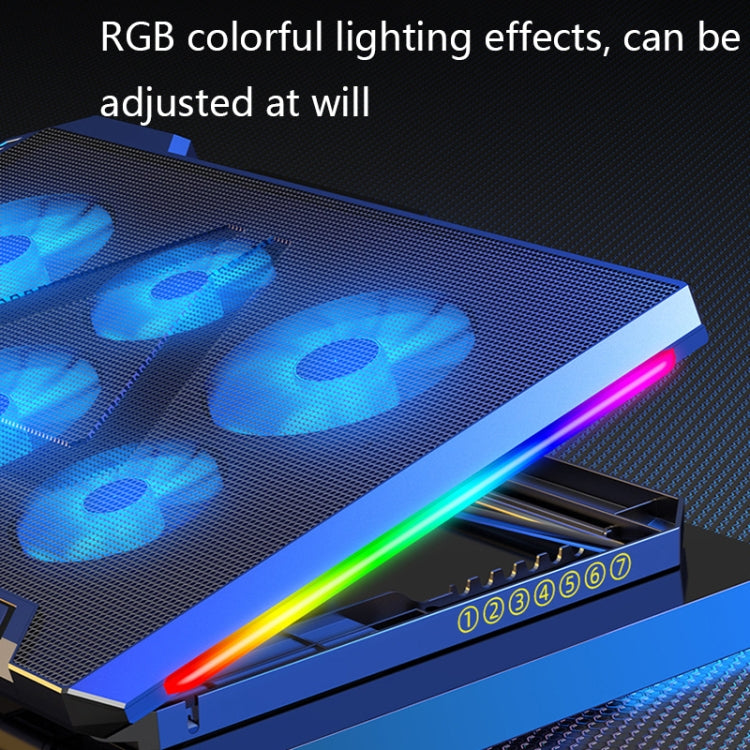 NUOXI Q9 RGB Lighting Effect Laptop Cooler(Black) - free shipping - PMC Jewellery - Order now!