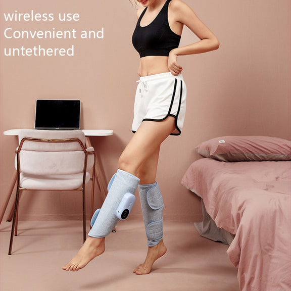 Home Constant Temperature Wireless Leg Massage, Style: Blue Double Hot Compress+Air Pressure