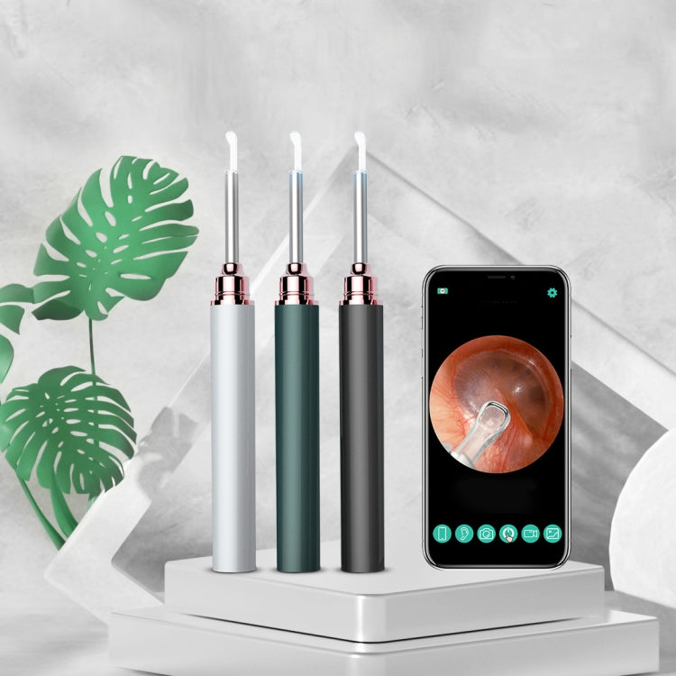 TES02 WIFI High-definition Intelligent Visual Ear Scoop(Dazzling Black) - Ear Care Tools by PMC TechLife | Online Shopping South Africa | PMC TechLife