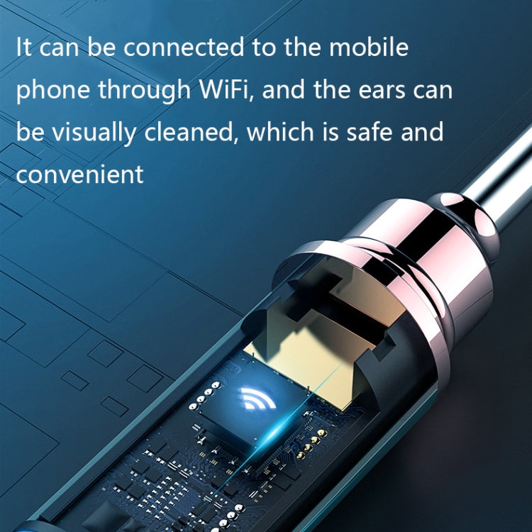 TES02 WIFI High-definition Intelligent Visual Ear Scoop(Silver White) - Ear Care Tools by PMC TechLife | Online Shopping South Africa | PMC TechLife