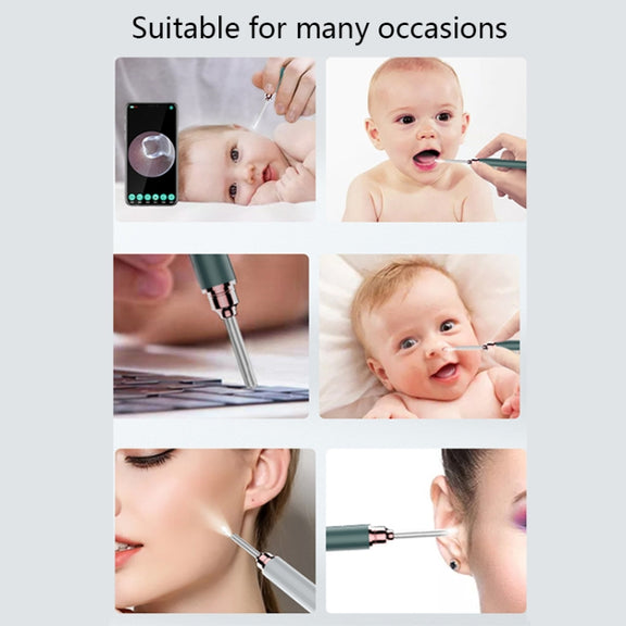 TES02 WIFI High-definition Intelligent Visual Ear Scoop(Dazzling Black)