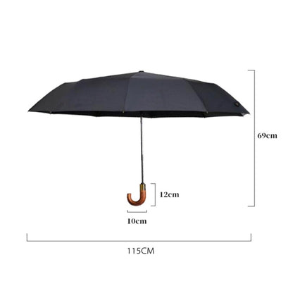 PARACHASE Large Ruggedized Shrink Retro Wind-Resistant Folding Umbrella(Blue) - free shipping - PMC Jewellery - Order now!