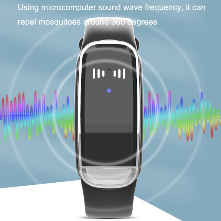 M70 Ultrasonic Mosquito Repellent Bracelet Outdoor Mosquito Repellent(White) - Repellent Wristband by PMC TechLife | Online Shopping South Africa | PMC TechLife | Buy Now Pay Later Mobicred