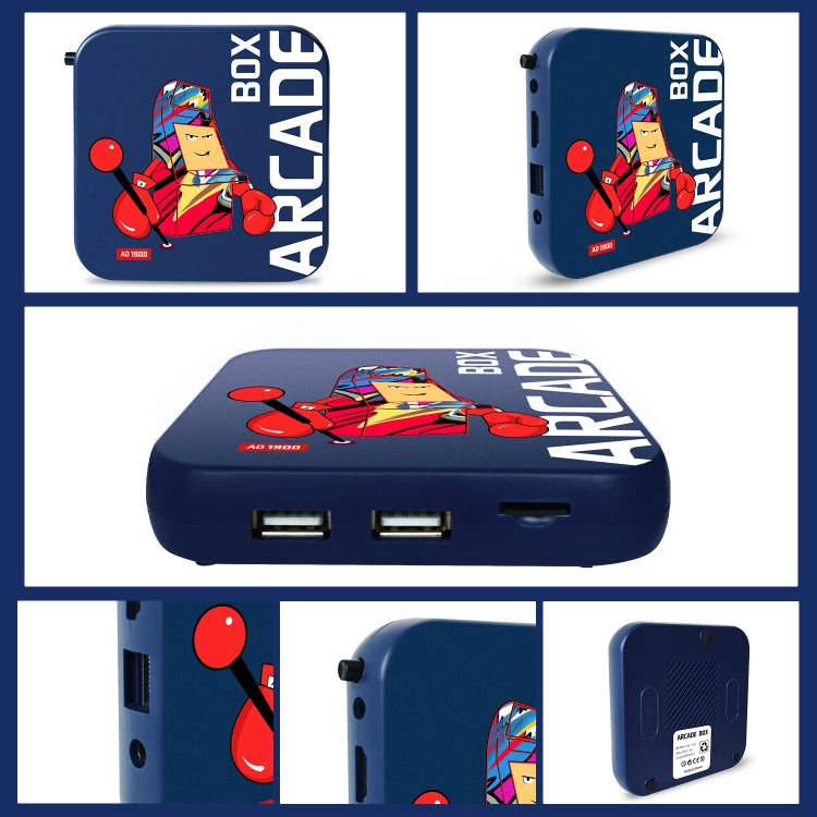 Arcade Box 256G Wireless Video Game Machine Box 4K HD Display For PS1/PSP/N64/DC, US Plug