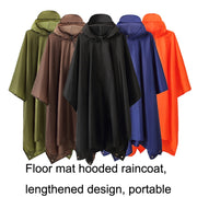 Duff PU Coated Pocket Style 3 In 1 Raincoat Backpack Mountaineering Outdoor Hiking Rain Cape(Brown)