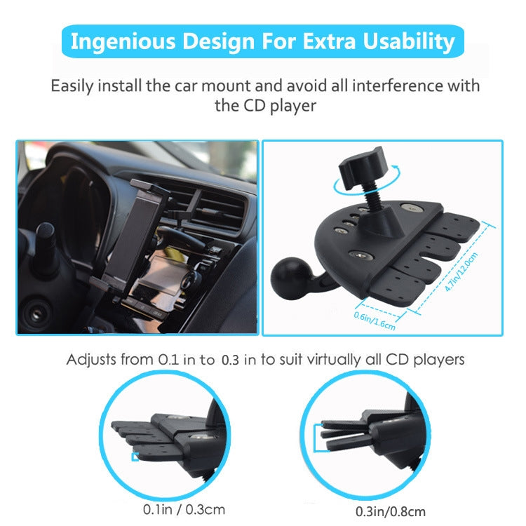 Automobiles CD Port Mobile Phone Tablet Universal Bracket, Specification: Used Within 15 inch - Universal Car Holders by PMC TechLife | Online Shopping South Africa | PMC TechLife | Buy Now Pay Later Mobicred