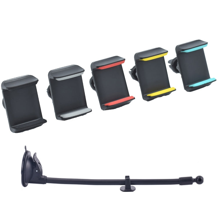 2 PCS Suction Cup Long Soft Hose Windshield Car Mobile Phone Clip Bracket(Gray Box Packaging)