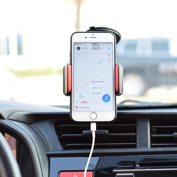 2 PCS Suction Cup Long Soft Hose Windshield Car Mobile Phone Clip Bracket(Black Box Packaging) - Car Holders by PMC TechLife | Online Shopping South Africa | PMC TechLife