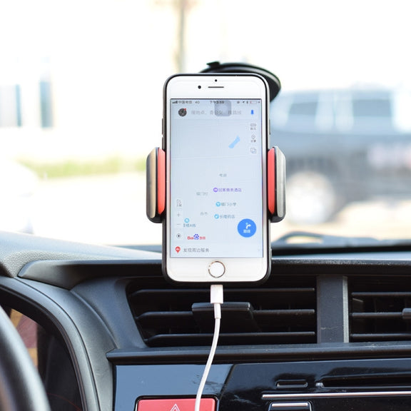 2 PCS Suction Cup Long Soft Hose Windshield Car Mobile Phone Clip Bracket(Red Box Packaging)