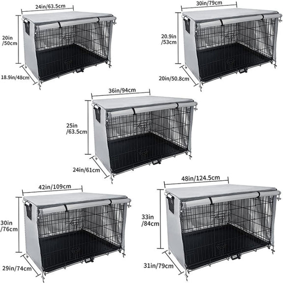 Oxford Cloth Pet Cage Cover Outdoor Furniture Dustproof Rainproof Sunscreen Cover, Size: 94x61x63.5cm(Black)