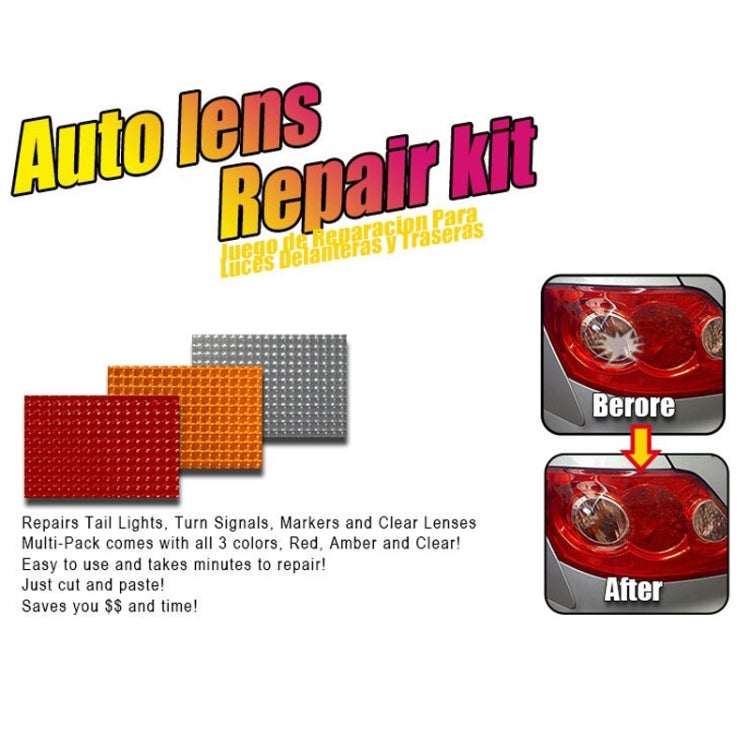 Sikeo Car Tail Light Repair Patch DIY Quick Patch Tool Package(Red+Yellow+Transparent) - Other Tools by PMC TechLife | Online Shopping South Africa | PMC TechLife