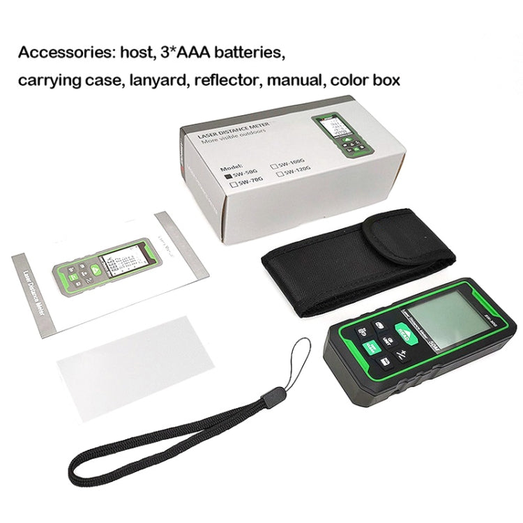 SNDWAY SW50G High-precision Indoor and Outdoor Green Laser Rangefinder, Distance: 50m - free shipping - PMC TechLife - Order now!