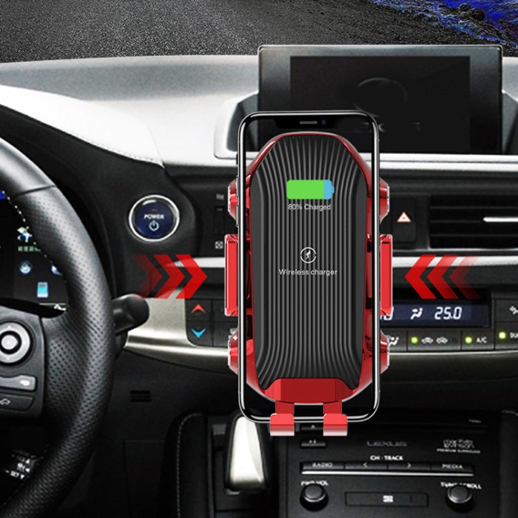 X343 15W Car Wireless Charger Smart Induction Suction Cup Phone Holder( Red) - free shipping - PMC TechLife - Order now!