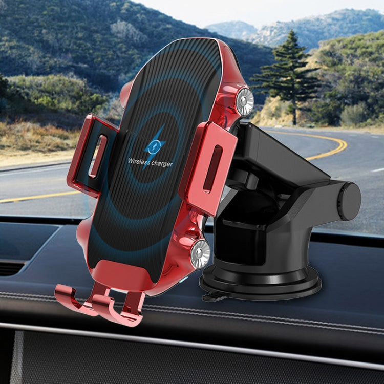 X343 15W Car Wireless Charger Smart Induction Suction Cup Phone Holder(White)