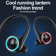 A1S Bluetooth Earphone Hanging Ear Incorporation True Sound Sports Single Ear Headset(Black)