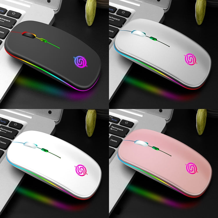 K-Snake BM110 RGB Lighting Effect Wireless Bluetooth Mouse(Silver) - Wireless Mice by K-Snake | Online Shopping South Africa | PMC TechLife