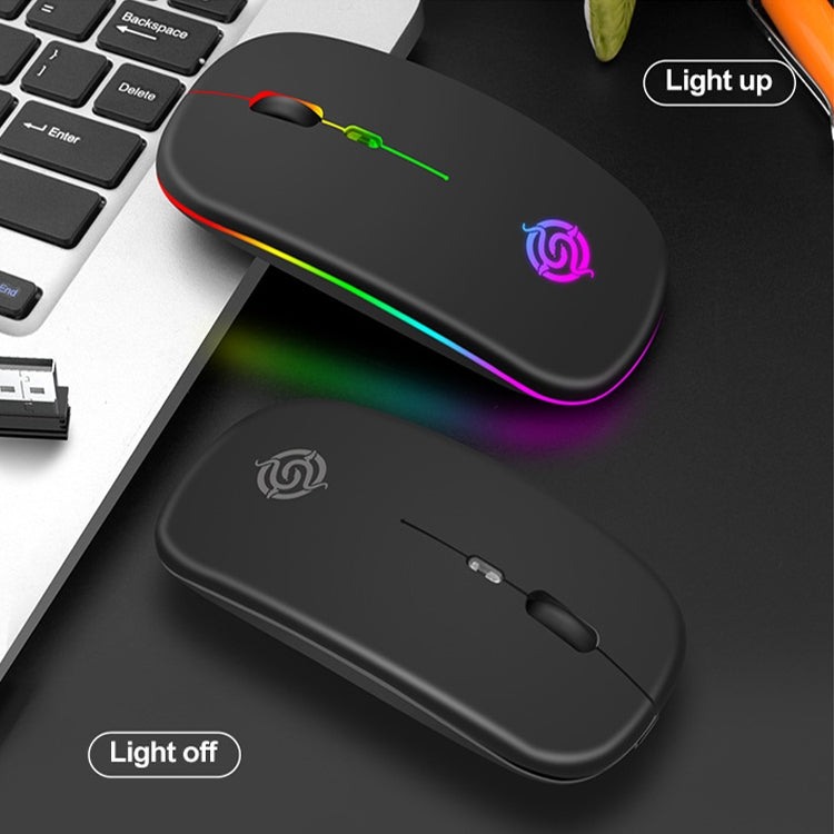 K-Snake BM110 RGB Lighting Effect Wireless Bluetooth Mouse(Silver) - Wireless Mice by K-Snake | Online Shopping South Africa | PMC TechLife