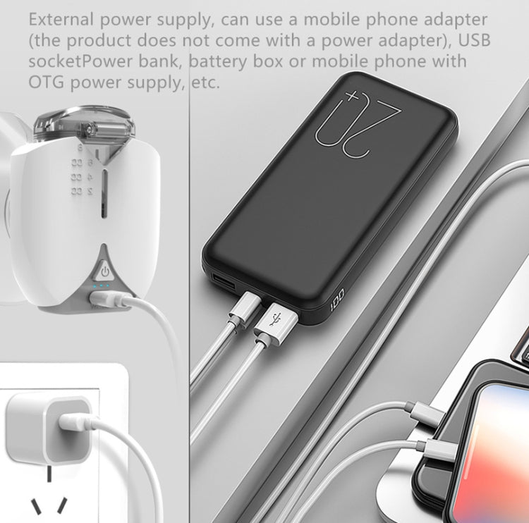 Hands-free Wearable Micro-mesh Nebulizer for Adults and Children ,Style: With EU Plug(Silver White)