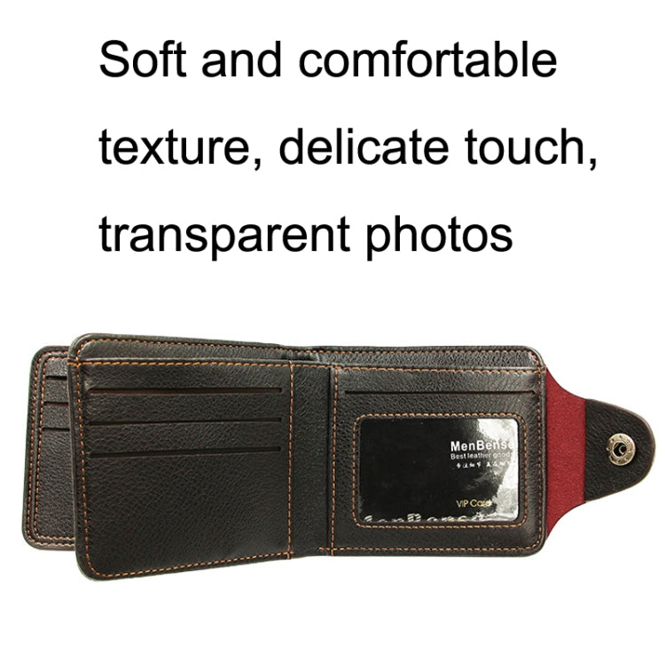 MenBense Men Multi-Card 2 Fold Short Wallet Carrying Card Case(Brown) - Wallets by MenBense | Online Shopping South Africa | PMC Jewellery | Buy Now Pay Later Mobicred
