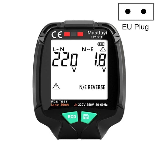 FUYI FY1881 High Precision Power Polarity Phase Socket Tester(EU Plug) - Current & Voltage Tester by FUYI | Online Shopping South Africa | PMC Jewellery | Buy Now Pay Later Mobicred