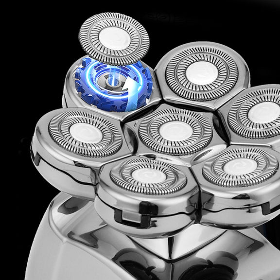 7-head Multifunctional Water-resistant Barber Shaver, Specification: Wireless charging(6 in 1)