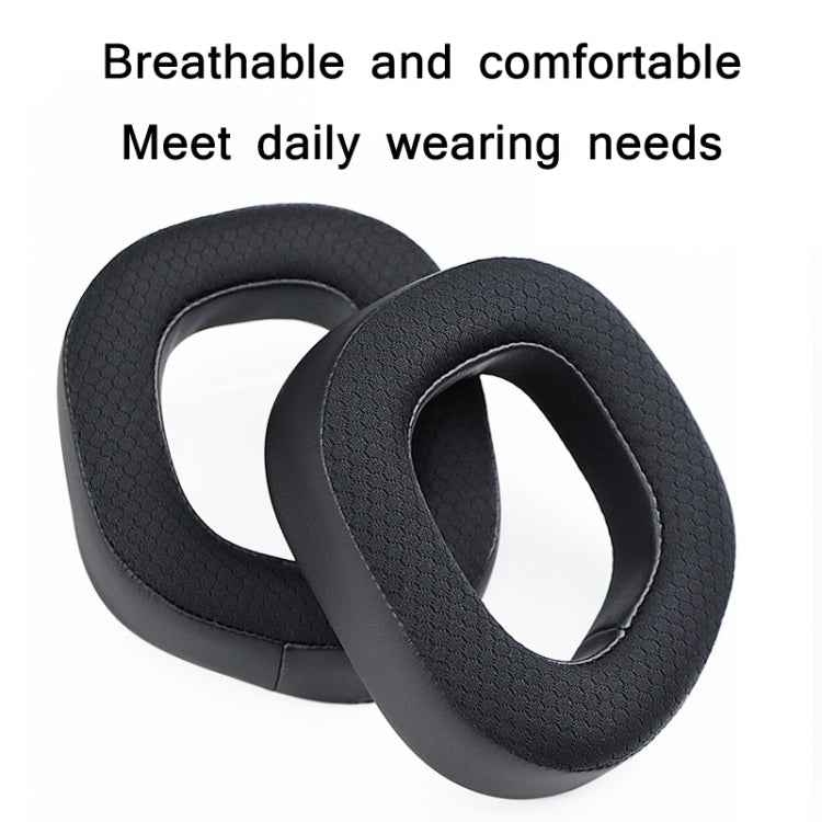 2 PCS RGB Headest Sponge Cover Earmuffs For Corsair HS80(Velvet + Protein Skin) - Earmuff & Pad by PMC TechLife | Online Shopping South Africa | PMC TechLife