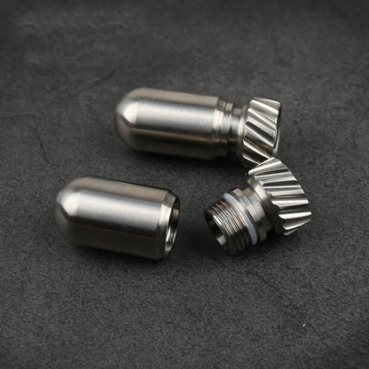 Portable Pure Titanium Mini Waterproof Warehouse Sealed Jar Pill Box, Color: Primary Color - free shipping - PMC Jewellery - Order now!