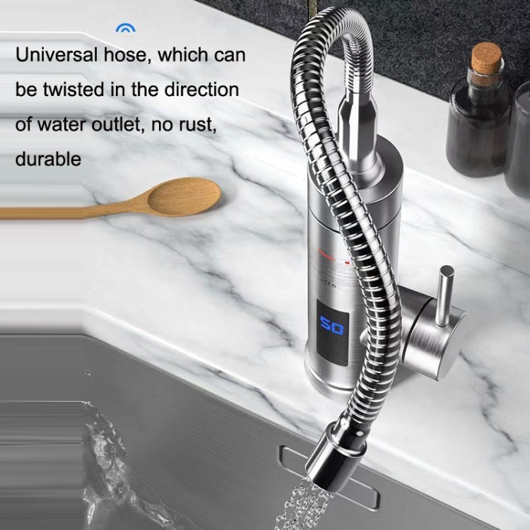 Household Kitchen Electric Hot Water Fauce EU Plug, Style: Stainless Steel Universal Pipe Type - Faucets & Accessories by PMC TechLife | Online Shopping South Africa | PMC TechLife