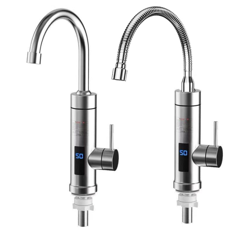 Household Kitchen Electric Hot Water Fauce EU Plug, Style: Stainless Steel Universal Pipe Type - Faucets & Accessories by PMC TechLife | Online Shopping South Africa | PMC TechLife
