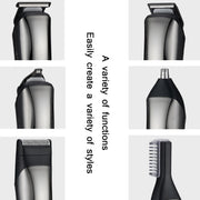 6 in 1 Household Multifunctional Hair Clipper Electric Shaver, Model: LK-860 Orange