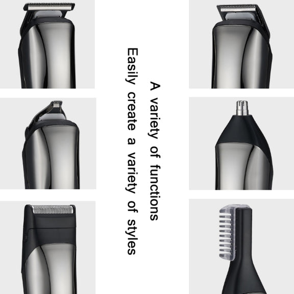 6 in 1 Household Multifunctional Hair Clipper Electric Shaver, Model: LK-860 Orange
