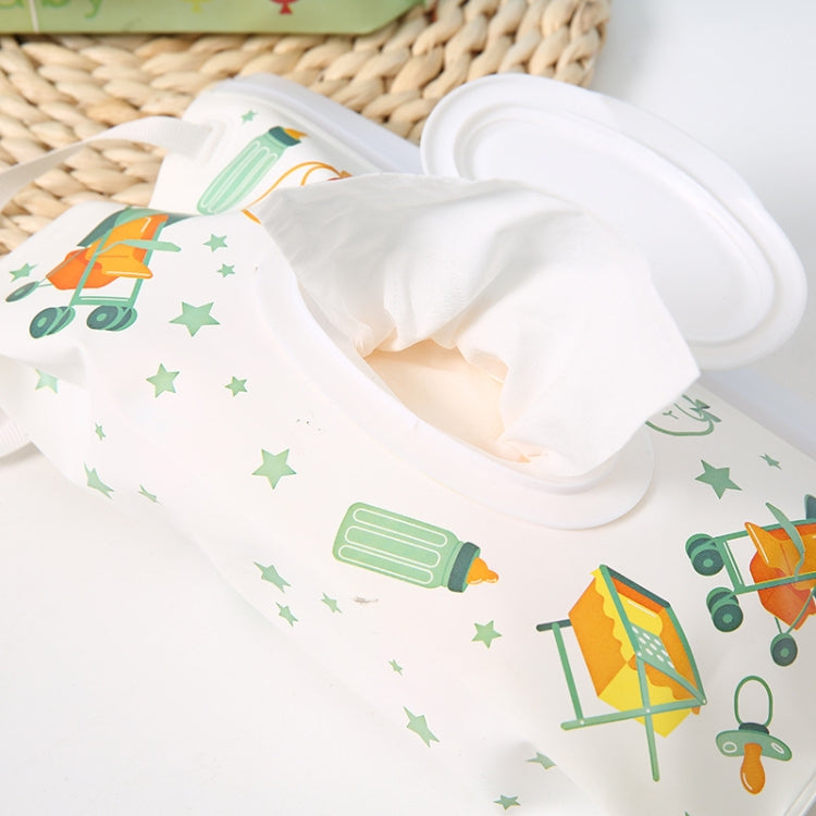 Baby EVA Wet Wipes Bag Portable Flip Removable Sanitary Wet Wipes Bag(Big Round Ball)