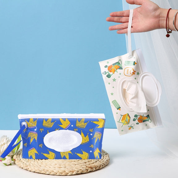 Baby EVA Wet Wipes Bag Portable Flip Removable Sanitary Wet Wipes Bag(Big Round Ball)