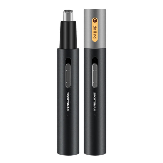 SPORTSMAN Metal Aluminum Tube Body Rechargeable Nose Hair Device, Style: Sideburns 2 In 1(Black) - free shipping - PMC Jewellery - Order now!