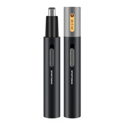 SPORTSMAN Metal Aluminum Tube Body Rechargeable Nose Hair Device, Style: Sideburns 2 In 1(Black)