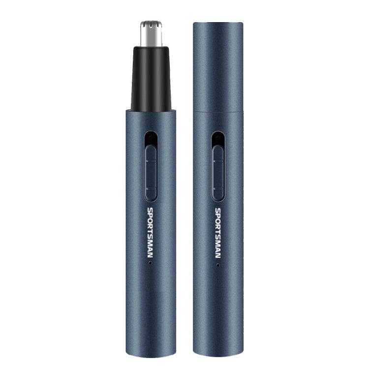 SPORTSMAN Metal Aluminum Tube Body Rechargeable Nose Hair Device, Style: Sideburns 2 In 1(Sea Blue) - free shipping - PMC Jewellery - Order now!