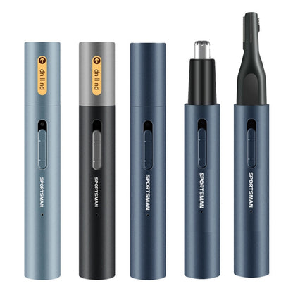 SPORTSMAN Metal Aluminum Tube Body Rechargeable Nose Hair Device, Style: Eyebrow 2 In 1(Light Blue) - free shipping - PMC Jewellery - Order now!