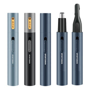 SPORTSMAN Metal Aluminum Tube Body Rechargeable Nose Hair Device, Style: Eyebrow 2 In 1(Light Blue)