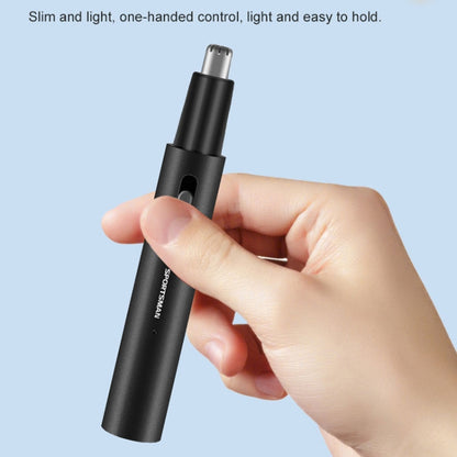 SPORTSMAN Metal Aluminum Tube Body Rechargeable Nose Hair Device, Style: Eyebrow 2 In 1(Light Blue) - free shipping - PMC Jewellery - Order now!