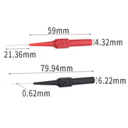 2pcs /Pair Coarse Probe Auto Repair Test Multimeter Pen, Color: Red + Black