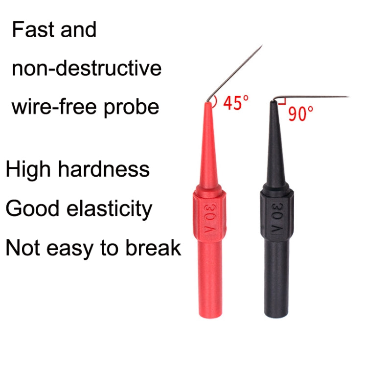 2pcs /Pair Coarse Probe Auto Repair Test Multimeter Pen, Color: Red + Black