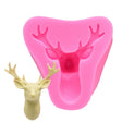 Deer Head Silicone Fondant Cake Mold(Pink) - Food Molds by PMC TechLife | Online Shopping South Africa | PMC TechLife