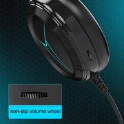 LANGTU M8 Computer Phone Game Wired Headset With Microphone, Cable Length: 1.5m(Black)