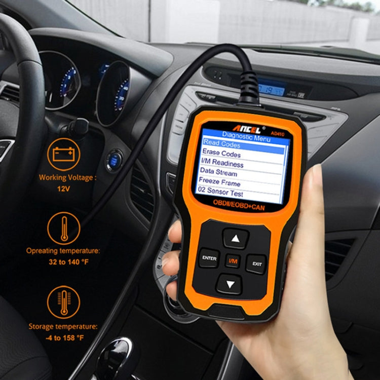 ANCEL AD410 OBD2 Car Universal Auto Diagnostic Scanner - Code Readers & Scan Tools by PMC TechLife | Online Shopping South Africa | PMC TechLife